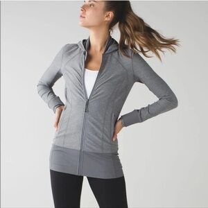 Lulu full zip grey hoodie